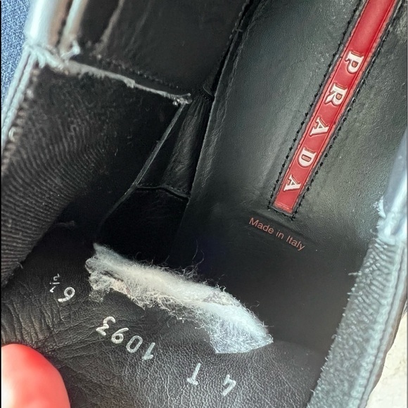 Prada Black Ankle Boot Mens Size 6.5 - Picture 12 of 14